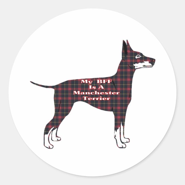 Rond Sticker BFF Terrier de Manchester (Devant)