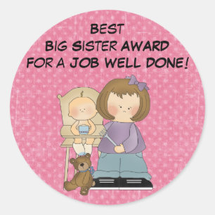 Rond sticker Big Sister Award