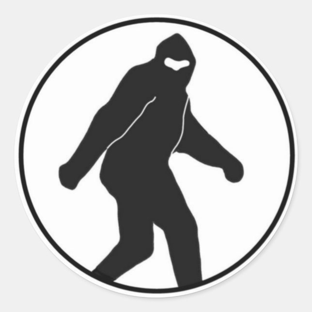 Rond Sticker Bigfoot (rond) classique (Devant)
