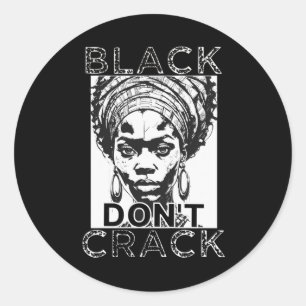 Rond Sticker Black Don't Crack 1