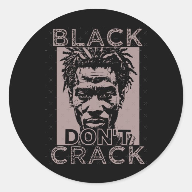 Rond Sticker Black Don't Crack 8 (Devant)