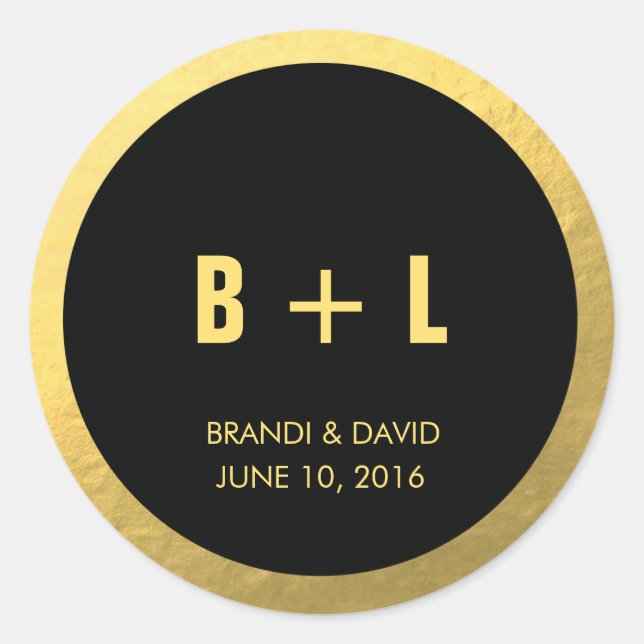 Rond Sticker Black + Gold | MARIAGE (Devant)