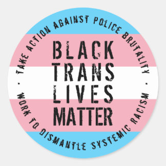 Rond Sticker Black Trans Vit Matt