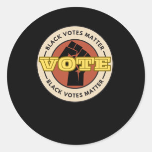 Rond Sticker Black Votes