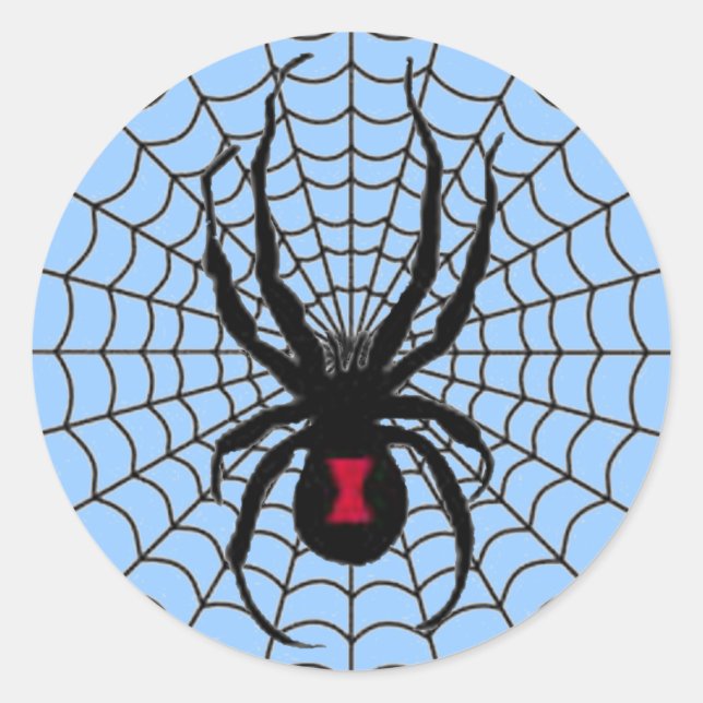 Rond Sticker Black Widow Spider (Devant)