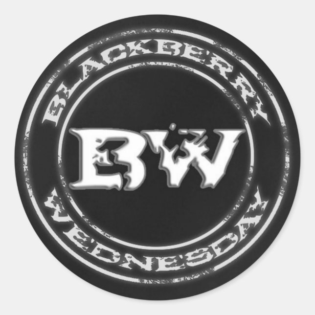Rond Sticker Blackberry mercredi (Devant)