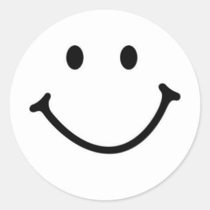 Rond Sticker blanc face