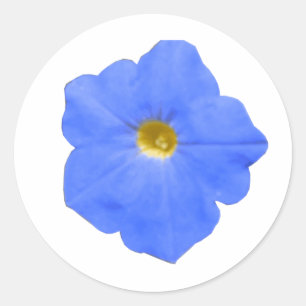 Rond Sticker bleu et jaune Petunia
