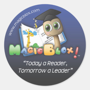 Rond Sticker bleu MagicBlox 2"