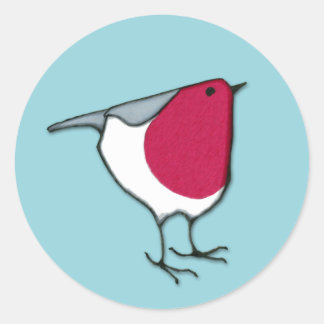 Rond Sticker bleu petit Robin