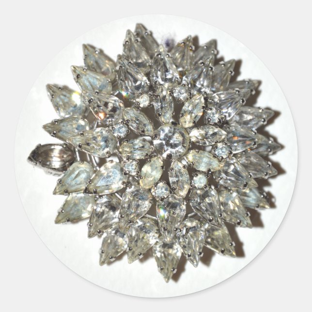 Rond Sticker Bling Rockabilly Starburst Vintage Brooch (Devant)