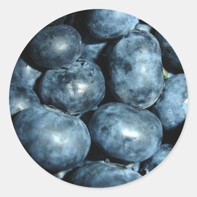 Rond Sticker Blueberries (Devant)