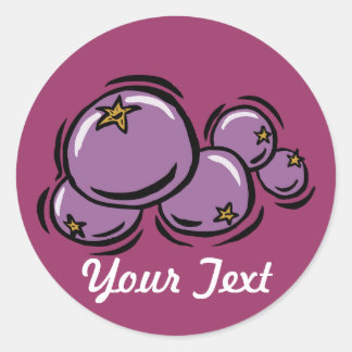 Rond Sticker Blueberry personnalisable (DARK)