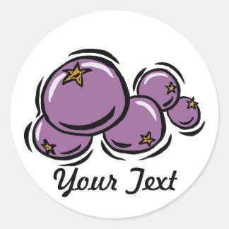 Rond Sticker Blueberry personnalisable (LIGHT)