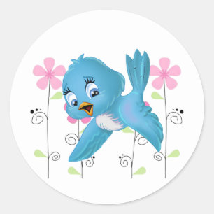 Rond Sticker Bluebird