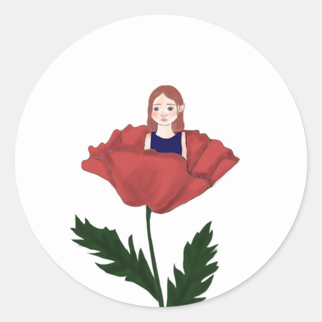 Rond Sticker - Blume - Mädchen - Basteln (Devant)