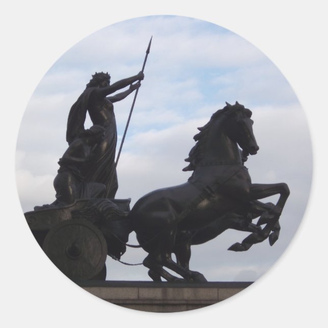 Rond Sticker Boadicea Statue (Devant)