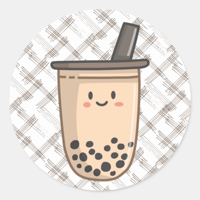 Rond Sticker Boba-Tea (Devant)