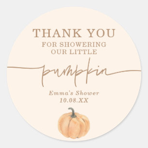 Rond Sticker Boho Fall Citrouille Merci Favoriser