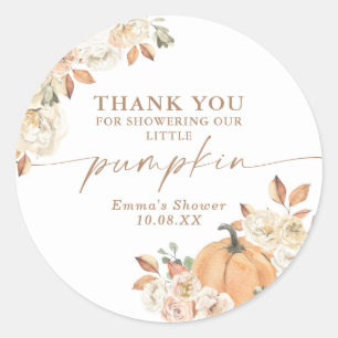 Rond Sticker Boho Fall Citrouille Merci Favoriser