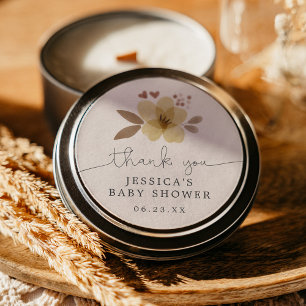 Rond Sticker Boho Woodland Baby shower Favoriser