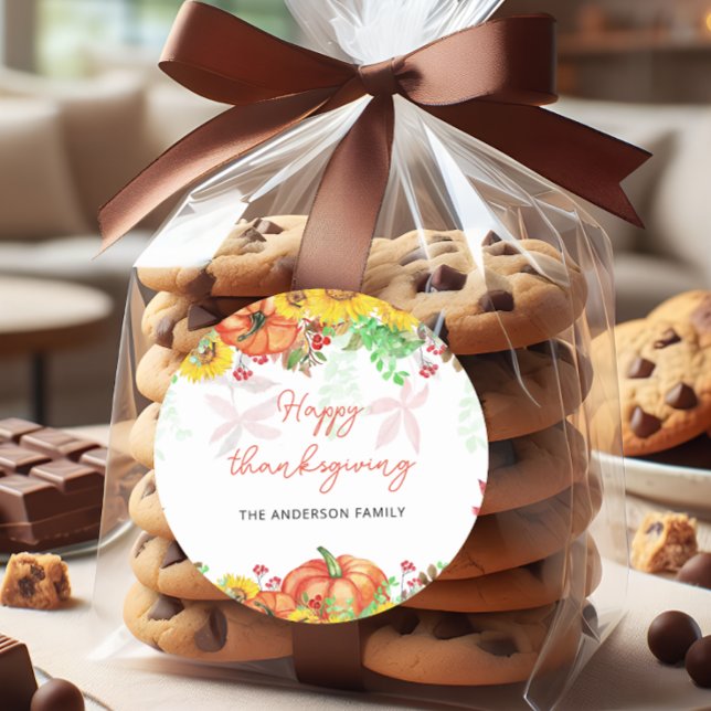 Rond Sticker bon thanksgiving (Créateur téléchargé)