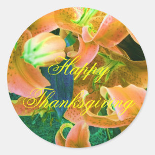 Rond Sticker "Bon thanksgiving"