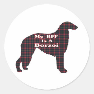 Rond Sticker Borzoi BFF