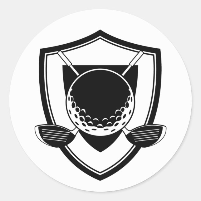 Rond Sticker Bouclier de golf (Devant)
