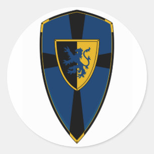 Rond Sticker Bouclier Knights