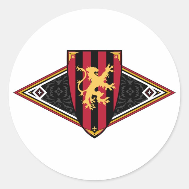 Rond Sticker Bouclier Médiéval (Devant)