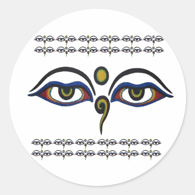 Rond Sticker Bouddha Eyes (Devant)