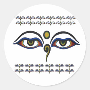Rond Sticker Bouddha Eyes