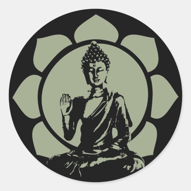 Rond Sticker Bouddha Lotus (Devant)