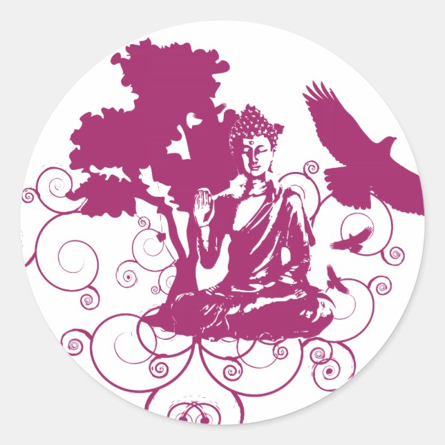 Rond Sticker Bouddha Nature (Devant)