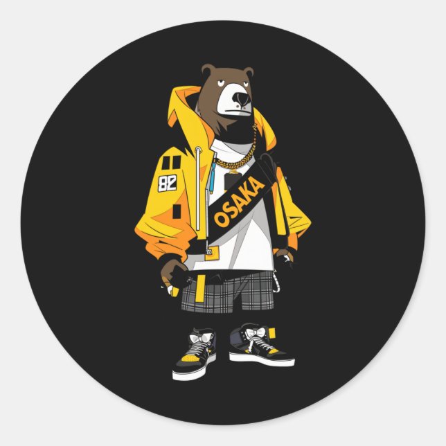 Rond Sticker Boutique Bruin (Devant)
