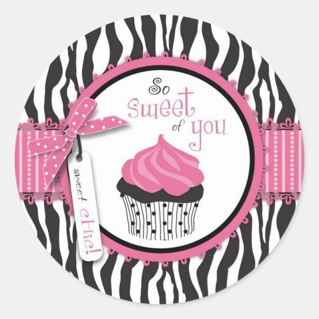 Rond Sticker Boutique Chic TY Cupcakes (Devant)