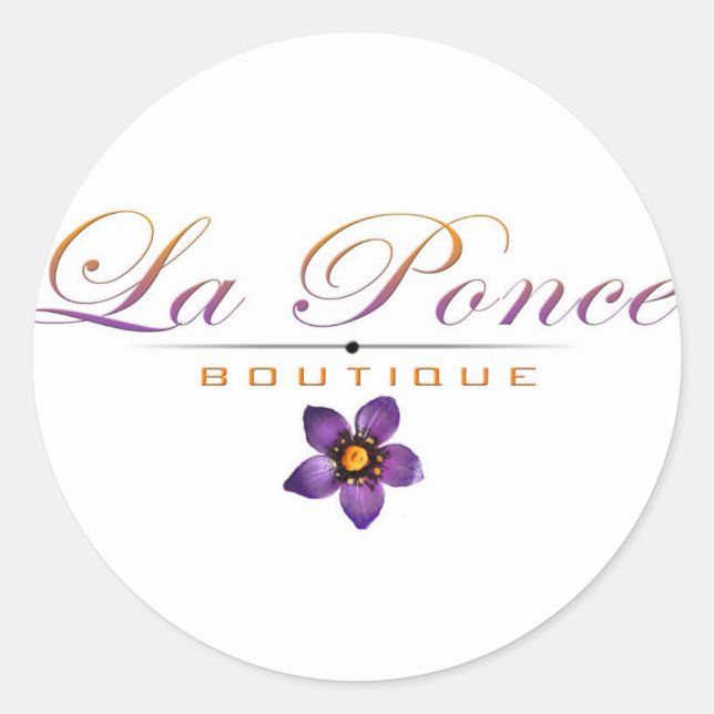 Rond Sticker Boutique La Ponce (Devant)
