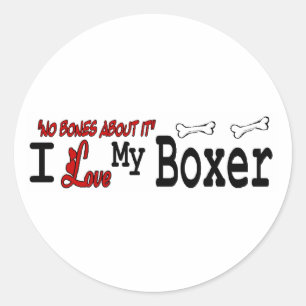 Rond Sticker Boxer (I Love)
