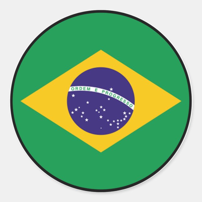 Rond Sticker Brésil Brasil Euro (Devant)