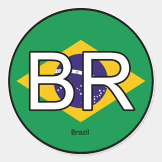 Rond Sticker Brésil Brasil Euro