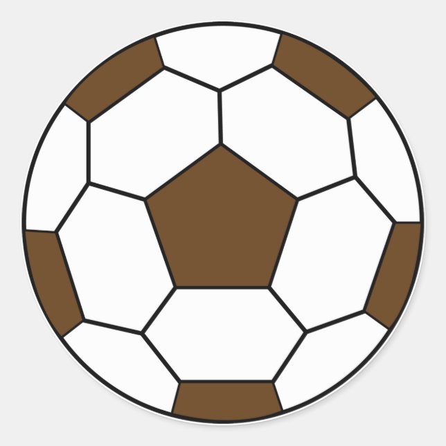 Rond Sticker Brown balle de football (Devant)