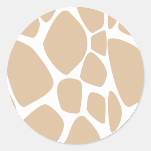 Rond Sticker Brown Giraffe/Sceau d'enveloppe (Devant)
