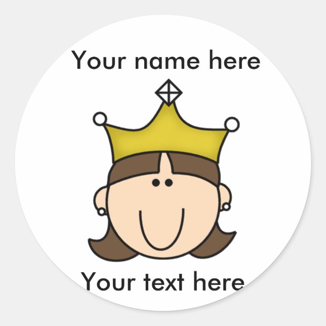 Rond Sticker BROWN PRINCESS customisé (Devant)