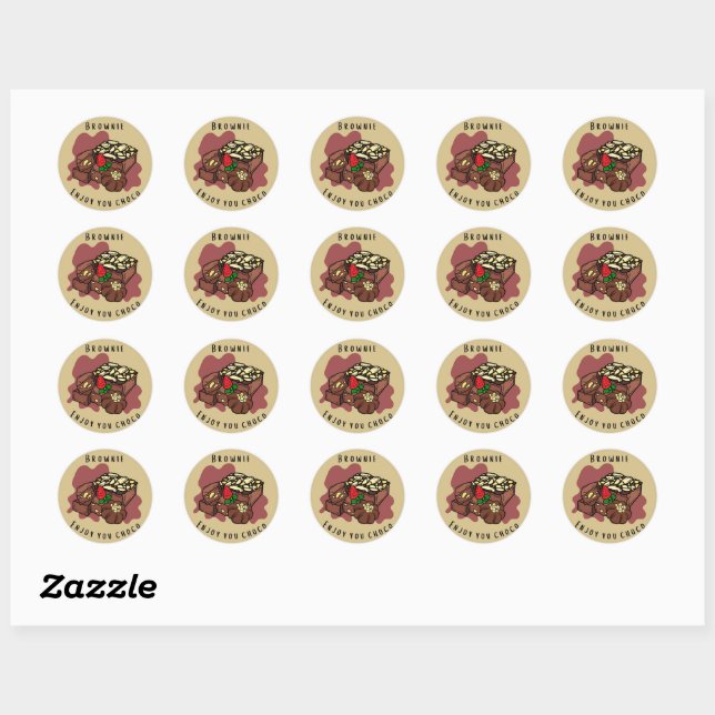 Rond Sticker Brownie (Feuille)