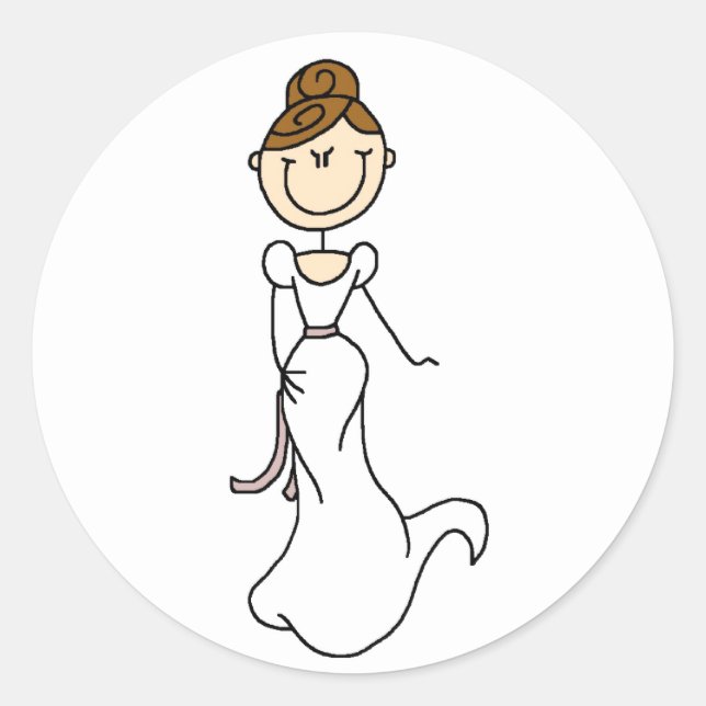 Rond Sticker Brunette Bride (Devant)