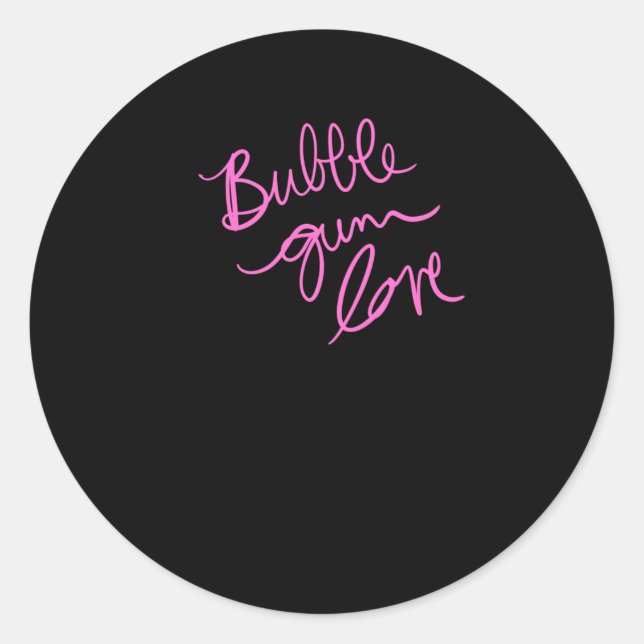 Rond Sticker Bubble Gum Love (Devant)