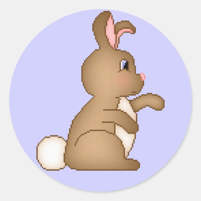 Rond Sticker Bunny mignon (Devant)