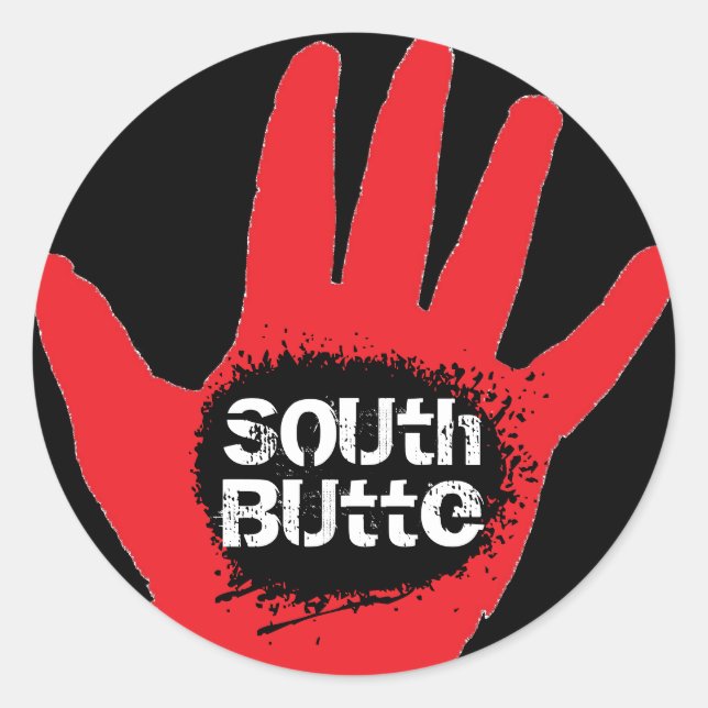 Rond Sticker Butte Sud "Attrapé Rouge" (Devant)