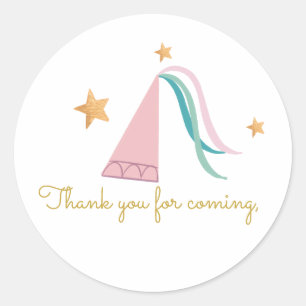 Rond sticker cadeau Fairytale Princess Dragon